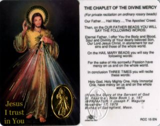  Cards Special The Chaplet of Divine Mercy Jesus I Trust in You