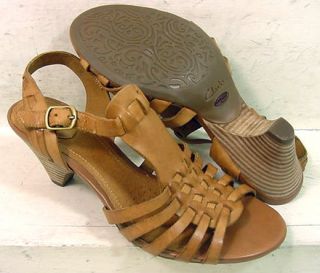 Clarks Artisan Womens Evant Emma Brown Sandals Shoes Heels 60867 size