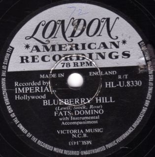 CLASSIC UK 6 FATS DOMINO 78 BLUEBERRY HILL I CANT GO ON LONDON HLU8330