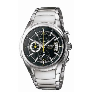Casio Mens Stainless Steel Polished Bezel Edifice Chronograph Watch
