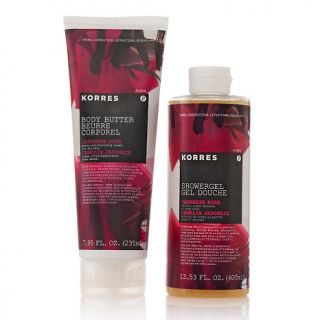 163 810 korres japanese rose shower gel and body butter duo note