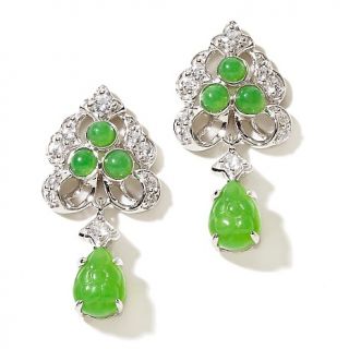 166 464 absolute imperial green quartzite floral drop earrings rating