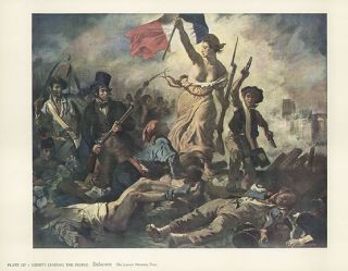 Eugene Delacroix Authentic Vintage Print Made in 1959 Liberty Leading