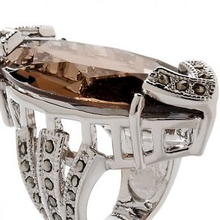 Jewelry Rings Fashion Colleen Lopez Smoky Quartz Marcasite Stone