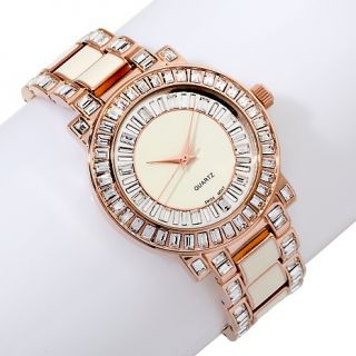 173 746 couture watches by adrienne crystal baguette bezel bracelet