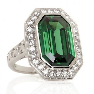 183 499 xavier 12 06ct sterling silver emerald color octagonal ring