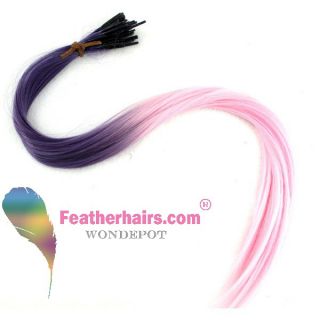  Whiting Salon Long Synthetic Feather Hair Extensions 10 Beads