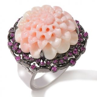 145 188 carlo viani carlo viani carved conch shell and pink sapphire