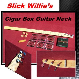  Deluxe Cigar Box Guitar Neck Kit Just Add A Box