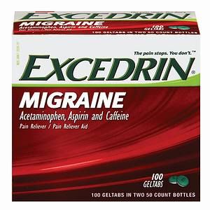 excedrin migraine geltabs pain reliever aid 100 ea the pain stops you