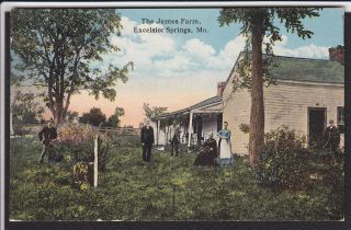 Excelsior Springs MO Jesse James The James Farm Antique Postcard