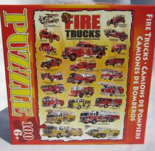 New Fire Trucks Jigsaw Puzzle 100pc Euro Graphics Kids Vehicles 19x26