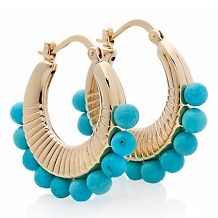 heritage gems sleeping beauty turquoise hoop earrings $ 199 90
