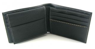 Columbia Black Leather Endeavor Passcase Bifold Wallet