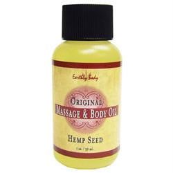 Earthly Body Hemp Seed Massage Oil Skinny Dip 1oz trial size
