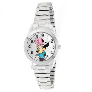  MCK626 Minnie Mouse Silver Tone Expansion Band Watch Great Gift