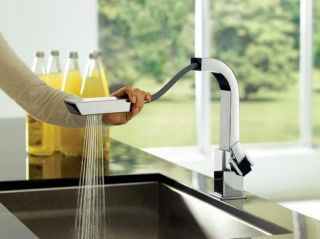  One Handle Pullout Kitchen Faucet Single Hole Chrome S7597C