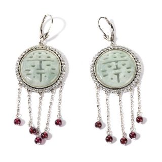 204 397 jade of yesteryear jade garnet and cz sterling silver double