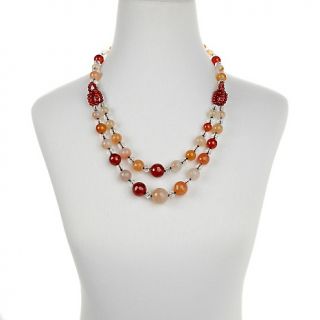 Jewelry Necklaces Beaded Sally C Treasures Orange Agate Crystal