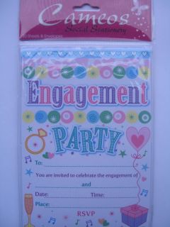 40 2x20 Engagement Party Invitations Pastel CAM11 47B