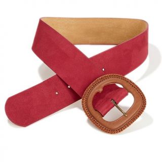 twiggy LONDON Wide Belt with Covered Buckle