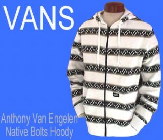 Mens Vans AV Engelen Native Bolt Zip Hoody Sweatshirt M