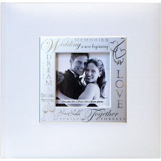 Fabric Expressions 200 Photo Album, 8.5x8.5in   White Wedding