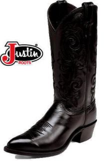 Justin Mens 1434 13 Black Corona Classic Western Boot 8 5EE New in
