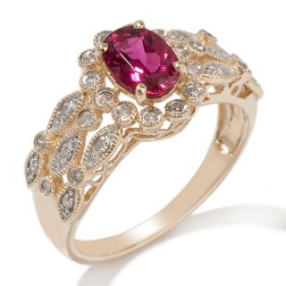 111 195 77ct rubellite and diamond 10k ring note customer pick rating