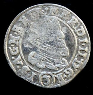 AUSTRIA SILESIA FERDINAND II 3 KREUZER 1634