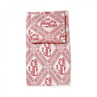 219 379 coca cola classic logo sheet set queen note customer pick