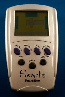 Hearts Excalibur Electronic Handheld Video LCD Game Casino Vegas Cards
