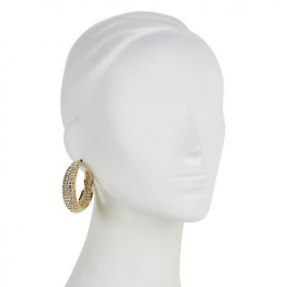 Joan Boyce HOT Hoops Tapered Dual Sided Pavé Hoop Earrings