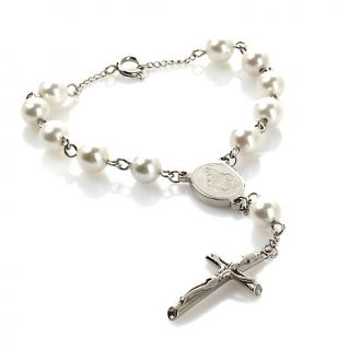Michael Anthony Jewelry® Coated Shell Bead Stainless Steel 8 Rosary
