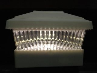 Solar Post Deck Cap Square Fence Light LED for 5x5 PVC Vinyl Post 24