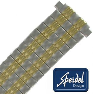 11 14mm Wide Ladies Two Tone Expansion Watch Band Speidel