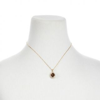 Technibond® Oval Gemstone Pendant with 18 Cable Chain