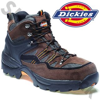 Mens Dickies Epsom Safety Work Boots Size UK 6 12 Steel Toe Cap Brown