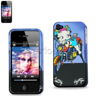  iPhone 4 Case   Biker Betty Boop Faceplate Cover (AT&T and Verizon