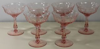 1920s Fry Tiffin Glass Co Pink Bubble Girl Crystal Depression Glass