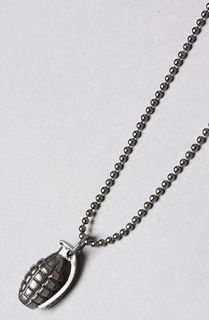 Mathmatiks Jewelry The Pineapple Grenade Necklace in Silver Matte
