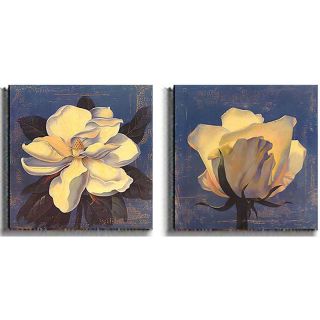 Curtis Parker Magnolia and White Rose Canvas Art Set