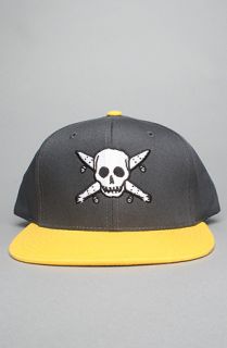 Fourstar Clothing The Street Pirate Starter Cap in Charcoal Yellow