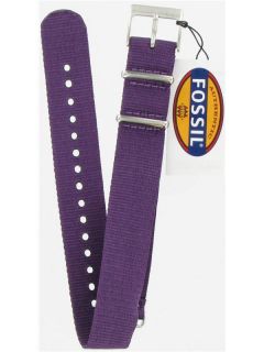 Fossil 18mm Purple Nylon Watch Band Ladies Size AMS180