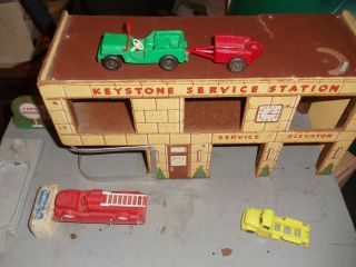 Vintage Keystone Service Gas Station Metal Lift Car Wash Bay Pressed
