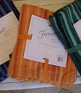 Fiesta 3 PC Kitchen Towel Set Tangerine Fiestaware