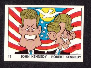 John F Kennedy Robert Kennedy JFK Scarce 1973 Panini Sticker from