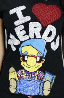 Entree Entree LS I Heart Nerds Black Tee