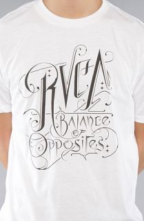 RVCA The Sign Painting Tee in White Concrete