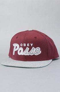 Obey The Obey Posse Snapback Cap in Burgundy